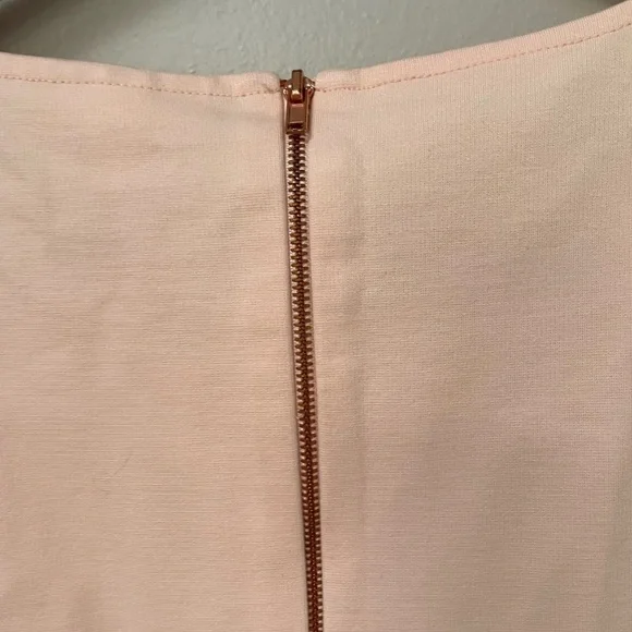 Maison Jules Ballet Blush Pink Bow fit flare pleated Jackie O Dress size Large - Picture 6 of 8